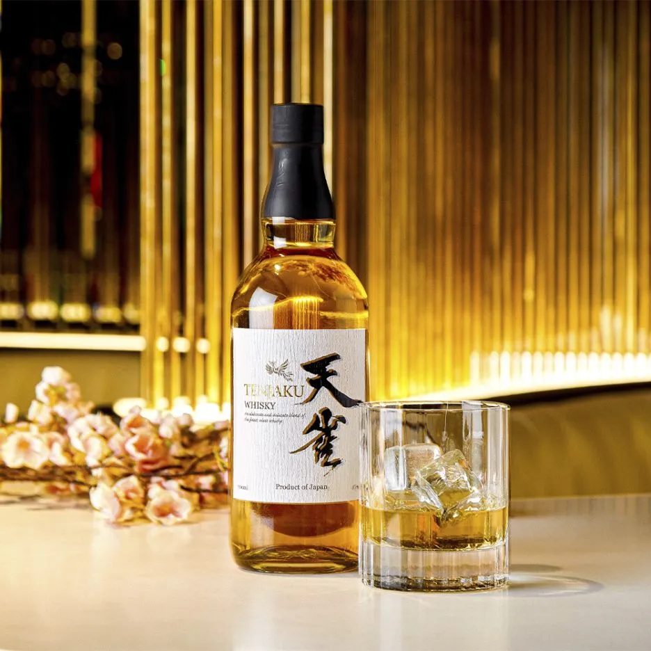 Box Whisky Giapponese Tenjaku+2 Bicchieri Serigrafati